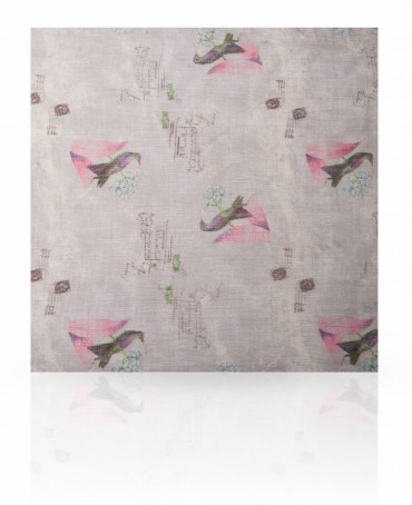 Палантин Женский W-VINTAGE.BIRD/BLUE